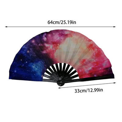 Ventilator pliabil DJ, bar, discotecă, dans, ventilator de mână cu imprimeu de craniu de Halloween, ventilator de mână LGBT, mândrie gay, curcubeu, ventilator chinezesc Kung Fu pliabil