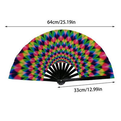 Ventilator pliabil DJ, bar, discotecă, dans, ventilator de mână cu imprimeu de craniu de Halloween, ventilator de mână LGBT, mândrie gay, curcubeu, ventilator chinezesc Kung Fu pliabil