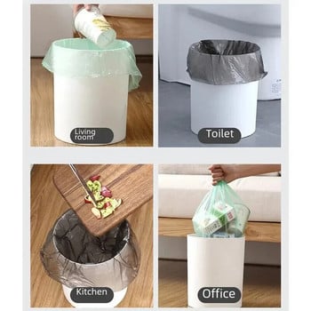 Достъпни опаковки от 50 черни торби за боклук за домашна употреба Еднократни ръчни пазарски чанти Удобно изхвърляне на битови отпадъци