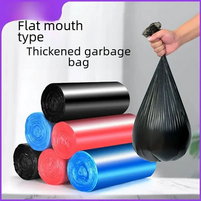 Προσιτές μαύρες σακούλες απορριμμάτων 50 συσκευασιών για οικιακή χρήση Χειροκίνητες τσάντες αγορών μιας χρήσης Βολική διάθεση οικιακών απορριμμάτων