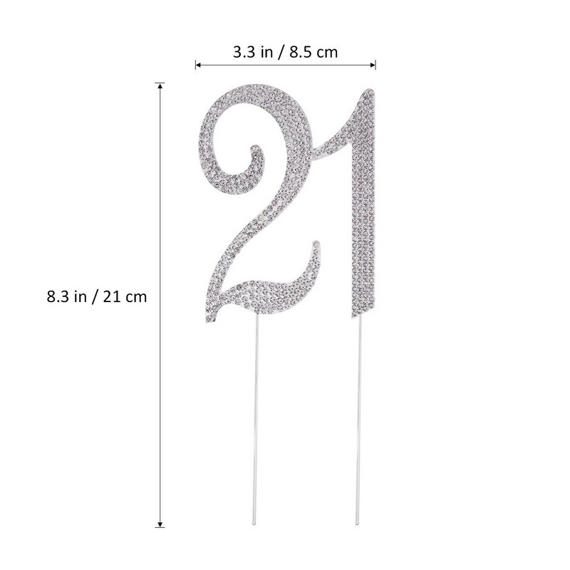 Tortafedő születésnapi 25. évfordulós szám strasszköves dekoráció lányok számának partija
