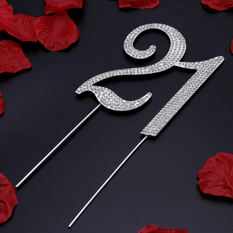 Tortafedő születésnapi 25. évfordulós szám strasszköves dekoráció lányok számának partija