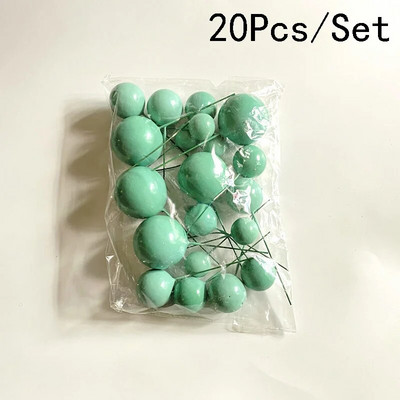 20 vnt. torto viršaus kamuoliukų rinkinys 2–4 cm spalvingi blizgantys putplasčio rutuliukai, tortai, desertiniai įdėklai „pasidaryk pats“ su gimtadieniu tortų papuošimai