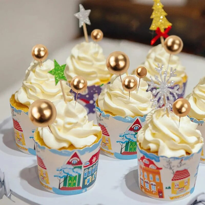 20 vnt. torto viršaus kamuoliukų rinkinys 2–4 cm spalvingi blizgantys putplasčio rutuliukai, tortai, desertiniai įdėklai „pasidaryk pats“ su gimtadieniu tortų papuošimai