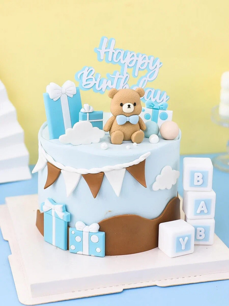 Netflixi laste tordikaunistus Roosa sinine vibukaru rongnukk kaunistus beebipoiss tüdruku sünnipäevakook dekoratiivpallid