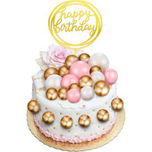 100 db/táska Boldog születésnapot torta akril betétek Cupcake Merry Christmas Party dekorációk Topper Celebroate Sense Of Atmosphere