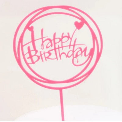 100 db/táska Boldog születésnapot torta akril betétek Cupcake Merry Christmas Party dekorációk Topper Celebroate Sense Of Atmosphere