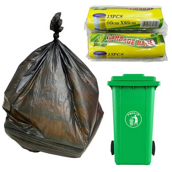 15 бр./1 ролка Голяма торба за боклук за еднократна употреба Домашна, кухненска торба за боклук Удобни екологични торби за отпадъци Съхранение 60x80 см