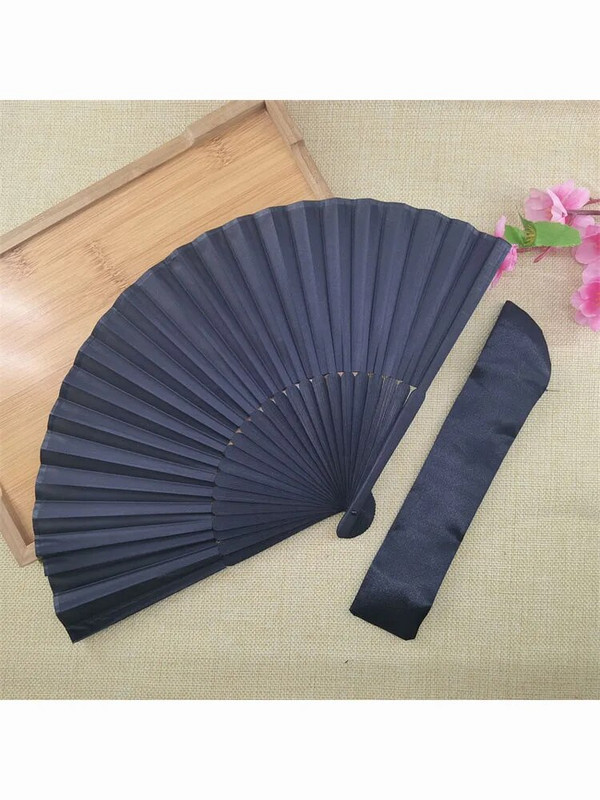 Plesne sklopive lepeze u kineskom stilu Crne sklopive lepeze Favor Party Vintage ručna lepeza VjenčanjeKineska plesna zabava
