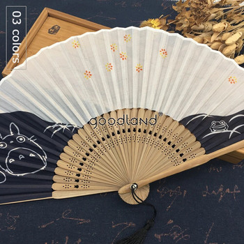 Безплатна доставка 1 бр. Summer Woman Lady Man Lovers Party Wedding Dancing Gift Japanese Toroto Silk Fabric Bamboo Folding Hand Fan