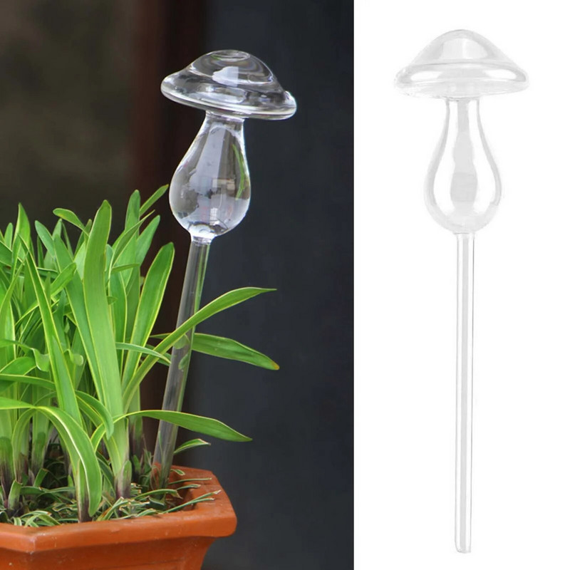 1db átlátszó gomba alakú automata öntözőhagymák csepegtető öntözőrendszer kerti növényöntöző készülékek virágcserepek