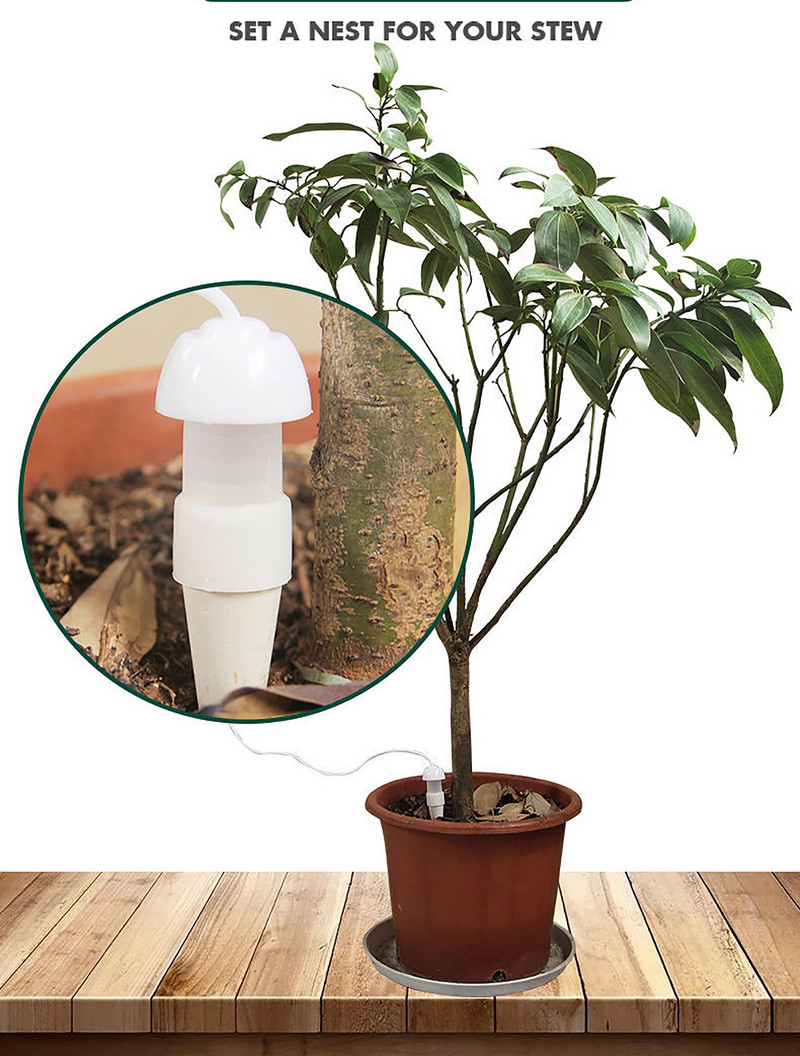 2 db kerámia önöntöző tüskék, automata csepegtető öntöző víztartó kerti zöldséges kerti csepegtető öntözőrendszerhez