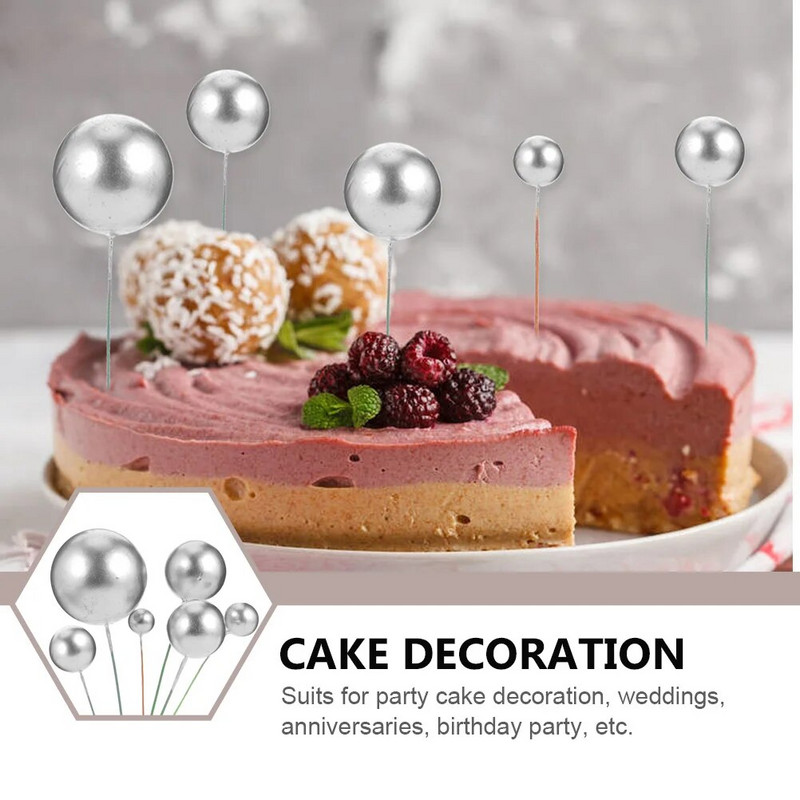 Pallid Koogipealsed Koogitükid Kaunistuspall Sünnipäevakooki Vahtpall DIY Koogivahetükk Kaunistus Koogi Aksessuaar