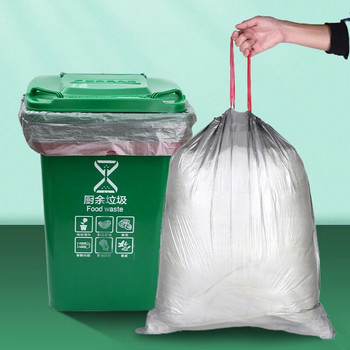 Νύμφη κορδόνι που κλείνει σακούλες σκουπιδιών Οικιακά φορητές συσκευές αποθήκευσης σκουπιδιών μιας χρήσης Σακούλες σκουπιδιών μεγάλης πάχυνσης κουζίνας