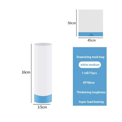 Nimfa sutraukiama virvelė uždaroma šiukšlių maišai Buitiniai nešiojamieji vienkartiniai šiukšlių laikymo reikmenys Virtuvė Dideli storinantys šiukšlių maišai