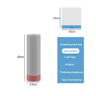 Nimfa sutraukiama virvelė uždaroma šiukšlių maišai Buitiniai nešiojamieji vienkartiniai šiukšlių laikymo reikmenys Virtuvė Dideli storinantys šiukšlių maišai