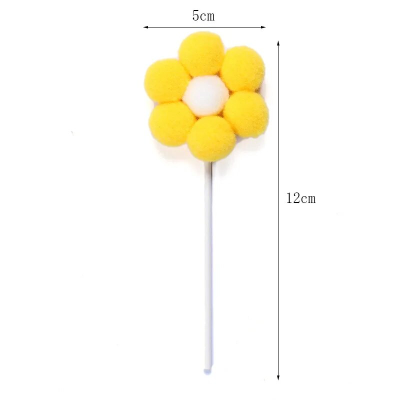 4db Színes Virágok Boldog születésnapot tortafeltét esküvői Cupcakes Desszert dekoráció Babazuhany Hajgolyó sütési kellékek