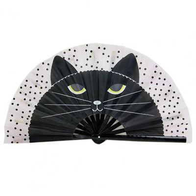 Sulankstomas vėduoklinis bambuko rankinis ventiliatorius Spalvingos reivo vėduoklės Bambuko šonkauliai Dekoratyvinės dovanos festivalio šokių vakarėliams Ryškios vyrams