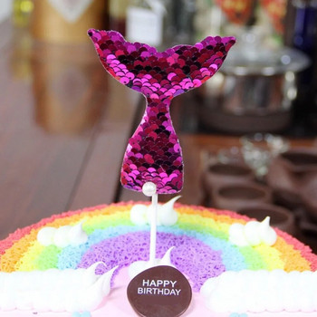 , Опашка с пайети, Декорация на торта Cupcake Парти консумативи за душ/сватба/рожден ден