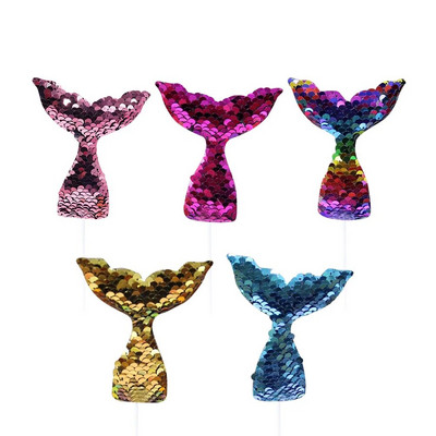 , Sequin Tail, Cupcake Cake Διακόσμηση πάρτι Προμήθειες για ντους / γάμο / γενέθλια