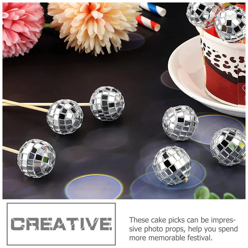 Diskopalli koogivalik Kaunistused Mini pabertopsid Kaardi vahetükk Dekoratiivne Puidust Klaaspidu Teenus Pulma Jõulud