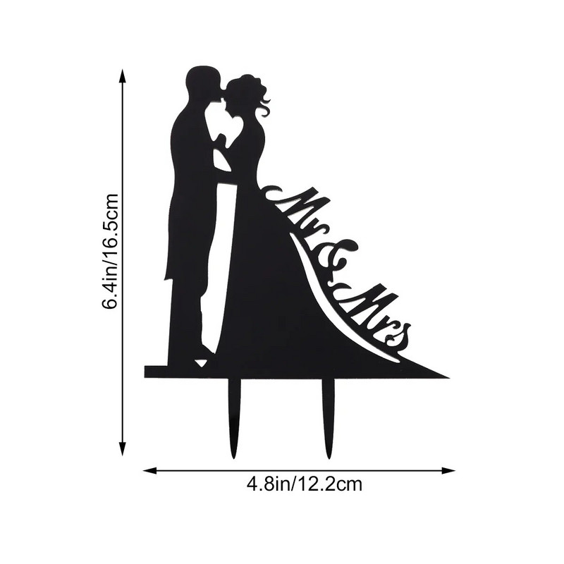 Popieriniai puodeliai Vestuvinis tortas Topper Vakarėlio reikmenys Jubiliejaus akrilo Toppeer jaunikis