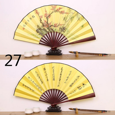 Vintage bambusest lehvik Hiina kokkupandav lehviku muster Kunst käsitöö kingitus pulmatantsu käsitsi ventilaatori tarvikud