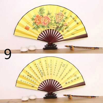 Vintage bambusest lehvik Hiina kokkupandav lehviku muster Kunst käsitöö kingitus pulmatantsu käsitsi ventilaatori tarvikud