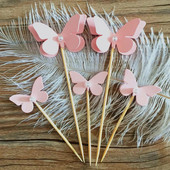 Tortafeltétek Pillangó formájú rózsaszín tortadíszítők Tortafelverők Gyümölcsválogatások vacsorára