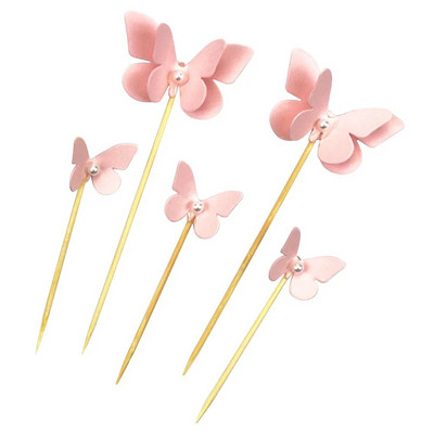 Tortafeltétek Pillangó formájú rózsaszín tortadíszítők Tortafelverők Gyümölcsválogatások vacsorára