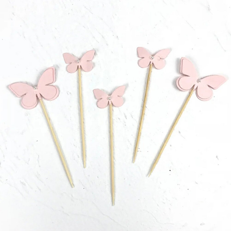 Tortafeltétek Pillangó formájú rózsaszín tortadíszítők Tortafelverők Gyümölcsválogatások vacsorára