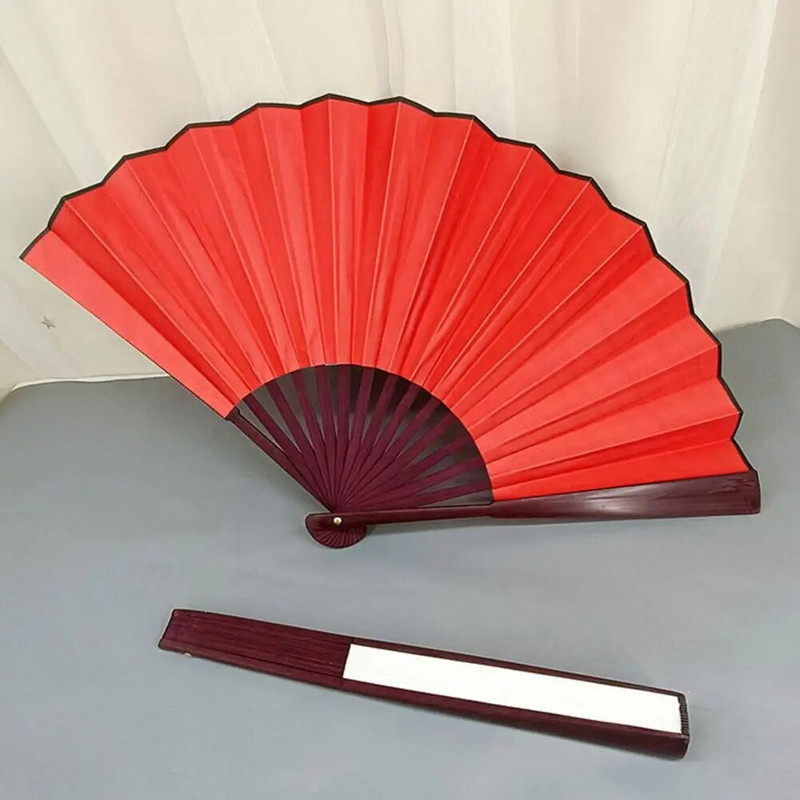 Rankomis tapytas bambuko rėmas 10 colių kiniškos kaligrafijos tuščias dirbtinio šilko ventiliatorius vakarėliui