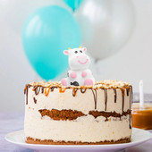 5 vnt dienoraščio karvės formos torto papuošimai kūdikių dušo vonioje girgždantys žaislai