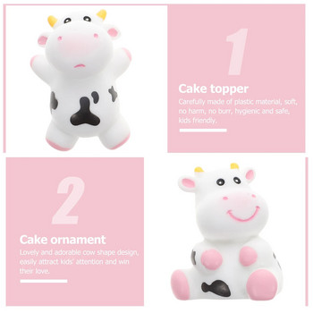 5 τεμ. Ημερολόγιο Τούρτα σε σχήμα αγελάδας Διακοσμήσεις για μωρό ντους μπανιέρας Squeaky παιχνίδια