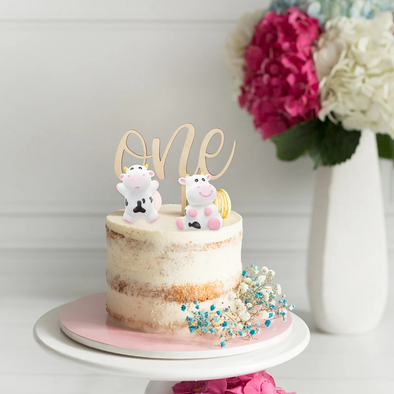 5 vnt dienoraščio karvės formos torto papuošimai kūdikių dušo vonioje girgždantys žaislai