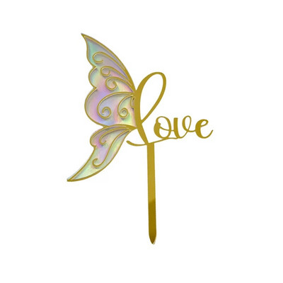 Akrilni pokrivač za tortu Mr Mrs Pokloni za zabavu Vjenčanje Šareni leptiri Pribor za ukrašavanje Pribor za pečenje Dekoracija za godišnjicu