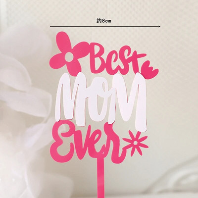 Boldog anyák napját tortafestő Legjobb anya anya akril dekoratív desszert anya születésnapi buli torták dekorációs ajándékok