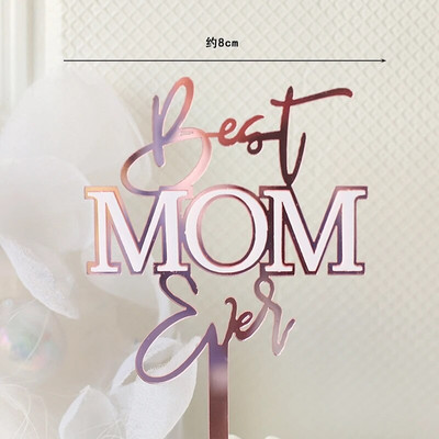 Boldog anyák napját tortafestő Legjobb anya anya akril dekoratív desszert anya születésnapi buli torták dekorációs ajándékok