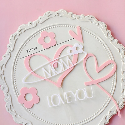 Boldog anyák napját tortafestő Legjobb anya anya akril dekoratív desszert anya születésnapi buli torták dekorációs ajándékok