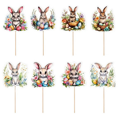 Húsvéti nyuszi tortafeltétek Boldog húsvéti nyuszik Desszertfeltétek Gyerekek születésnapi buli Tortafeltétek Dekoráció húsvéti ellátáshoz