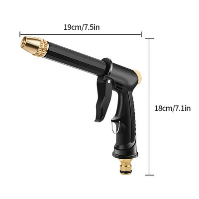 Kaasaskantav kõrgsurve veepüstoli puhastus autopesumasin Aia kastmisvooliku otsik vihmuti vahtkeermega kiirühendus