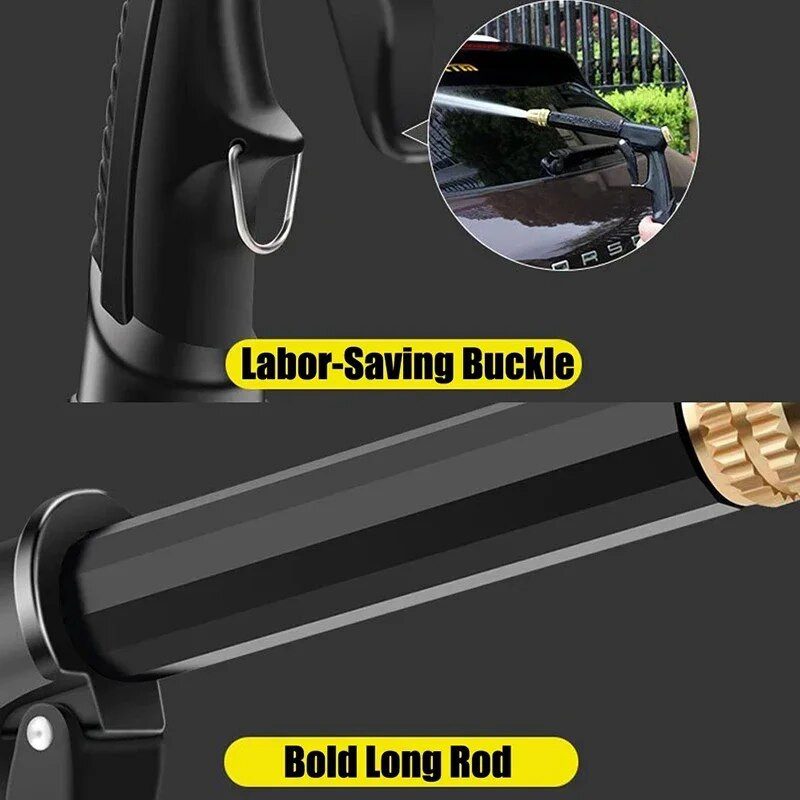 Kaasaskantav kõrgsurve veepüstoli puhastus autopesumasin Aia kastmisvooliku otsik vihmuti vahtkeermega kiirühendus