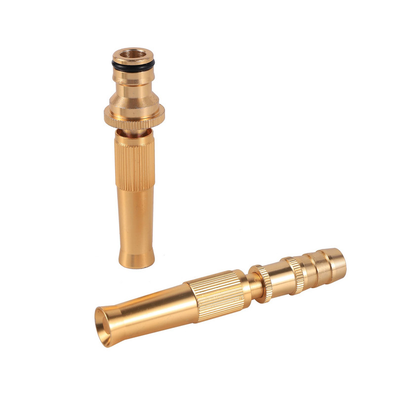 Mlaznica za raspršivanje Vodeni pištolj Mjedeni visokotlačni raspršivač s direktnim raspršivanjem Brzi priključak 1/2`` vrtno crijevo Podesivi visokotlačni perač