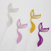 4db csillogó sellő tortafeltét Kreatív tortaválogatás dekoráció babaváró születésnapi bulihoz