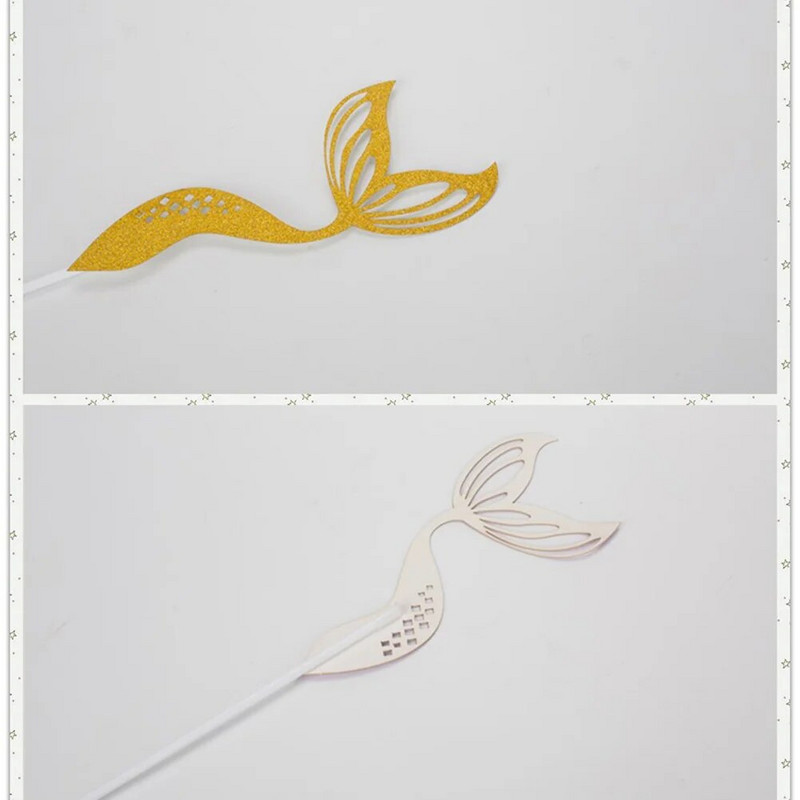 4db csillogó sellő tortafeltét Kreatív tortaválogatás dekoráció babaváró születésnapi bulihoz