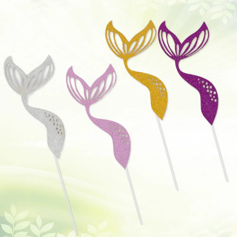 4db csillogó sellő tortafeltét Kreatív tortaválogatás dekoráció babaváró születésnapi bulihoz