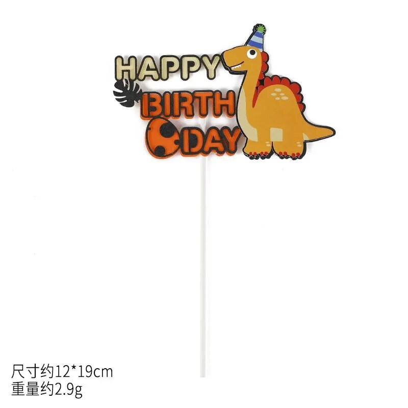 Koogikaunistus džungliteemaline Sünnipäevakoogikaunistus Dinosaurus Palju õnne sünnipäevaks Tordikatted Baby Showeri poisi sünnipäevaks