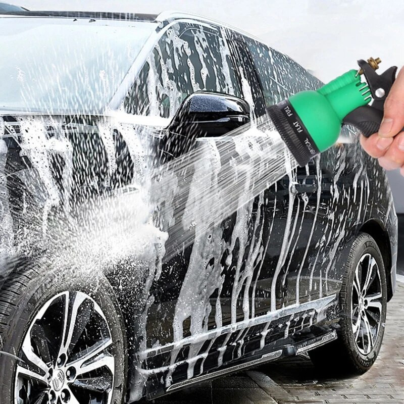 8 mintás vízpisztoly, többfunkciós autómosó gép, állítható szórópisztoly háztartási fűöntözőhöz, kerti öntözőeszközhöz