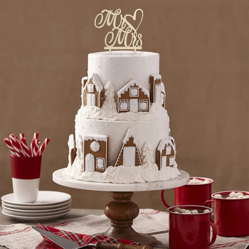 Винтидж декор Прекрасен дизайн Topper Ръчно изработена торта в ретро стил Toppers Bride