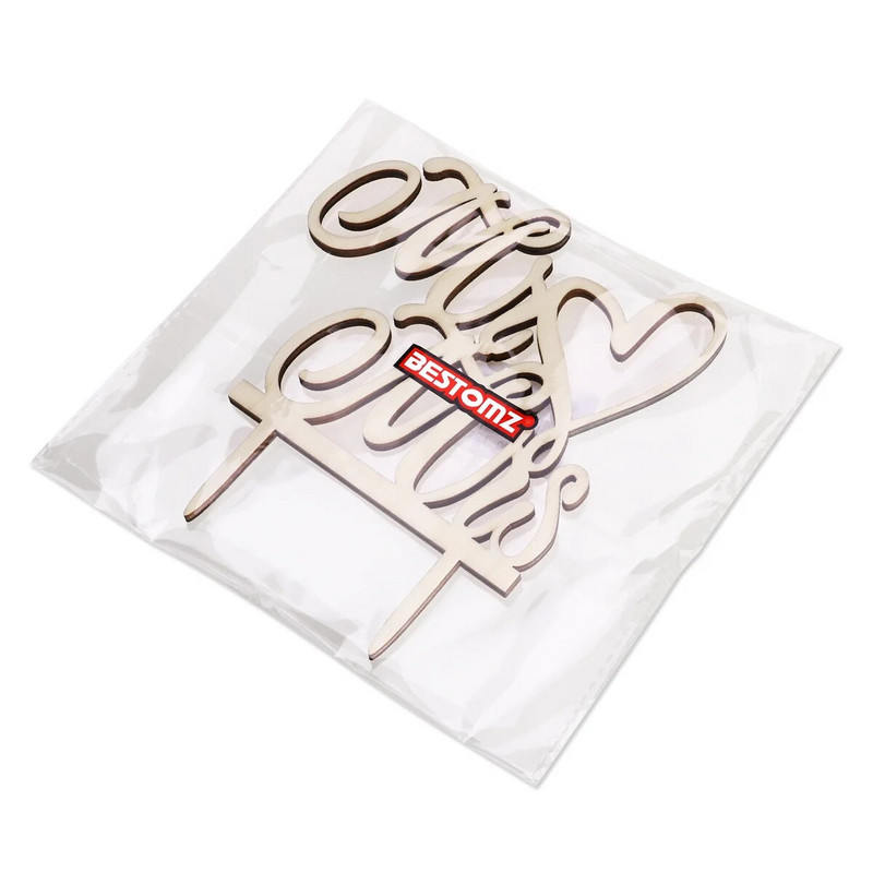 Vintage Decor Lovely Design Topper Vidéki, kézzel készített torta Retro stílusú Toppers menyasszony